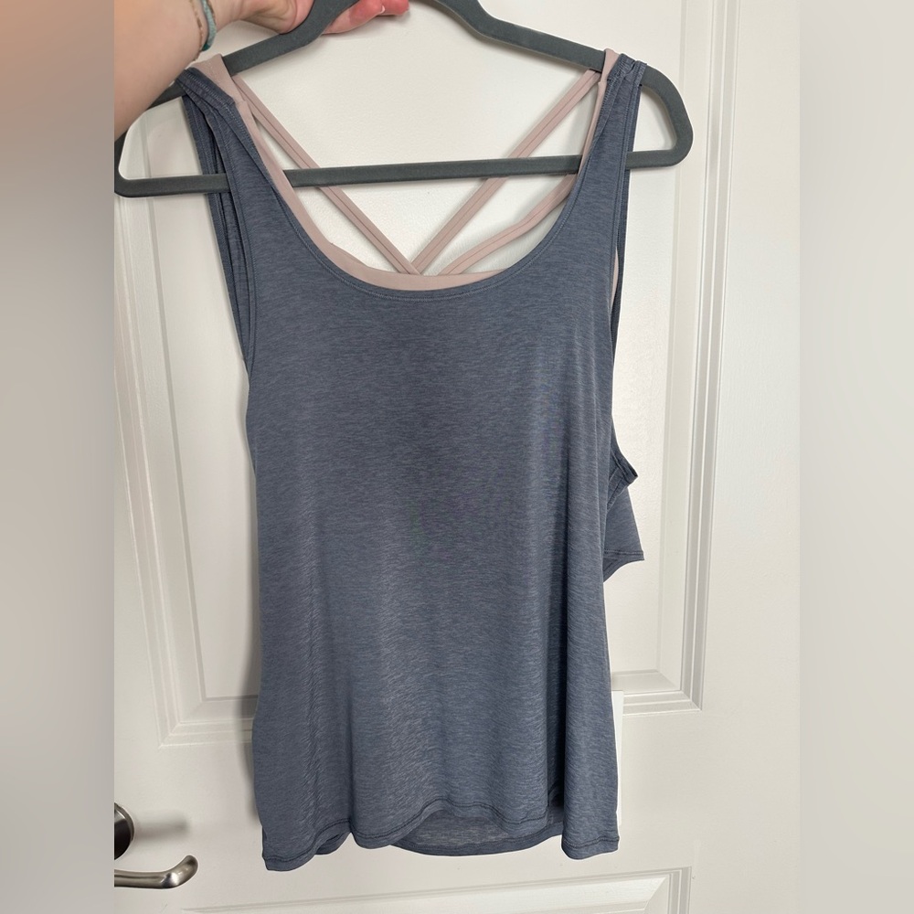 Lululemon Athletica Reenergized Gray and Pink Tank NWT